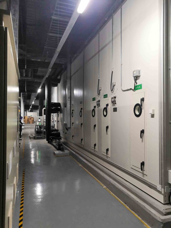 건축 인프라에서 난방, 환기 및 공조를 연결하는 HVAC AHU 유닛의 Jetex 기능
